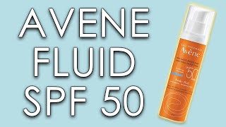 AVENE FLUID SPF 50  skin test short review amp INCI ingredients [upl. by Jestude]