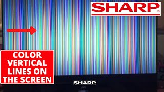 How To Fix SHARP TV Different Color Vertical Lines on Screen  Sharp TV Display Problem [upl. by Dagnah668]