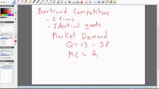 Oligopoly Bertrand Competition with Identical Goods [upl. by Tanny]