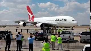 Qantas A380 landing at DallasFort Worth International Airport [upl. by Aiclef]