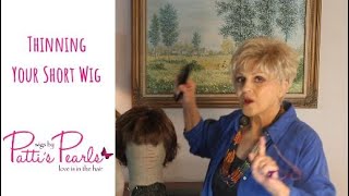 Thinning a Dense Wig  Patti Style [upl. by Munt]