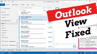 Fixed Outlook Inbox view suddenly changed [upl. by Engapmahc]