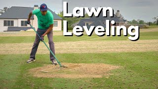 Top Dressing Leveling and Overseeding Lawn with Arden 15 [upl. by Tharp]