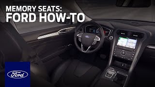 How to Set Up Memory Seats  Ford HowTo  Ford [upl. by Lucine]