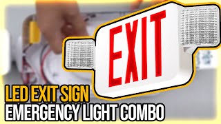 COMBO2  LED Exit Sign  Emergency Light Combo [upl. by Nahttam]