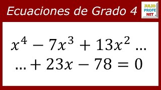 Ecuaciones de cuarto grado  Ejercicio 2 [upl. by Eiralc]