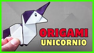 ⩥ Cómo hacer un UNICORNIO de papel 🦄 PAPIROFLEXIA FÁCIL PASO A PASO✅ [upl. by Euqinna]