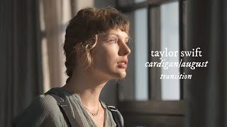 Taylor Swift  cardiganaugust transition — visualizer [upl. by Eeliram]