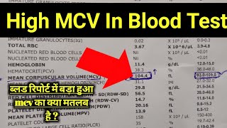 Mcv Blood Test In hindi  Mcv Test  Mcv High In Blood Test  Mcv Blood Test Results [upl. by Reni]