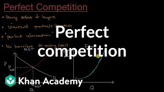 Perfect competition  Microeconomics  Khan Academy [upl. by Enawtna]