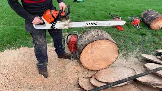 Stihl ms 500i vs husqvarna 395xp [upl. by Sibelle51]