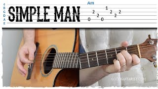 quotSimple Manquot Guitar Tutorial  Lynyrd Skynyrd  Arpeggiate Basic Chords [upl. by Lodie]