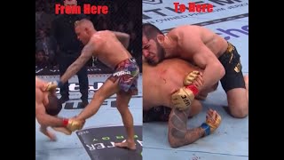 How Islam Makhachev Choked Dustin Poirier Out [upl. by Gatias52]