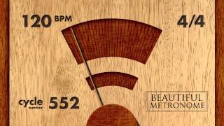 120 BPM 44 Wood Metronome HD [upl. by Aneehsirk830]