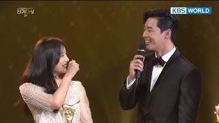 If Kim Jiwon were to choose between Park SeoJun vs Jin Goo 2017 KBS Drama Awards20180107 [upl. by Enawd]