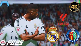 Real Madrid vs Getafe ft Mbappe Vini Jr  La Liga 2425 Full Match Gameplay  PS5  4K [upl. by Mercie]