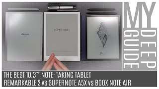 The Best 103quot EInk Tablet Remarkable 2 vs Boox Note Air vs Supernote A5X [upl. by Enehpets]