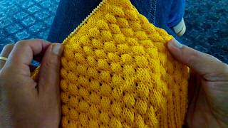 Bubbel Steek breien Bubble Wrap Stitch [upl. by Annahsohs466]