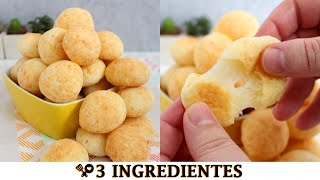 PÃO DE QUEIJO COM 3 INGREDIENTES  RECEITAS QUE AMO [upl. by Nonnel]