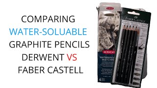 Faber Castell Aquarelle Graphite Pencils vs Derwent Water Soluble Graphite Pencils Comparison [upl. by Amla]