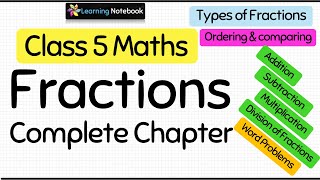 Class 5 Maths Chapter Fraction Complete Chapter [upl. by Nyloc202]