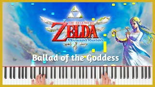 Ballad of the Goddess  The Legend of Zelda Skyward Sword  Piano Cover  Sheet Music [upl. by Donela]