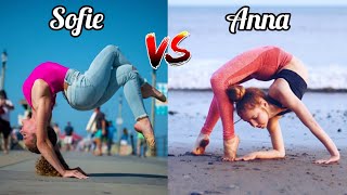 Sofie Dossi VS Anna Mcnulty Tiktok Handstand Challenge [upl. by Massingill]