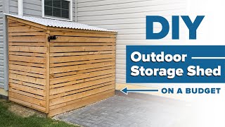 DIY Outdoor Storage Shed  On a Budget [upl. by Foley829]