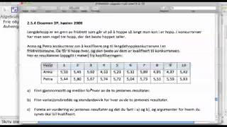 Enkel statistikk i Geogebra [upl. by Ardnaet]