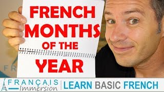 French MONTHS OF THE YEAR  Les Mois de lAnnée  FUN Learn French with Funny French Lessons [upl. by Iht]