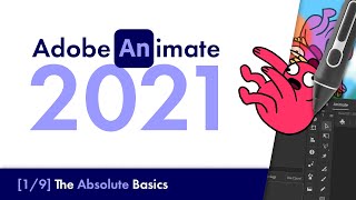 Adobe Animate 2021 The Absolute Basics 1  Beginners Tutorial [upl. by Erbua]