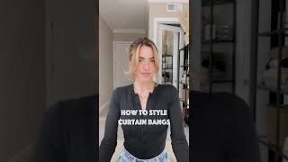 HOW TO STYLE CURTAIN BANGS [upl. by Melva540]