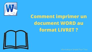 Comment imprimer un document Word au format livret [upl. by Efram]