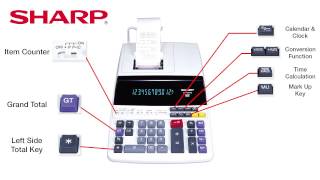 Sharp EL1197PIII Printing Calculator [upl. by Dugaid649]