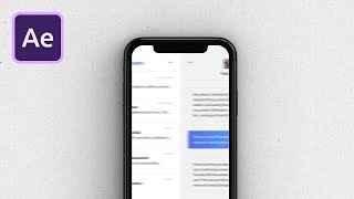 Simple UI Swipe Animation in After Effects [upl. by Tengler385]