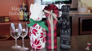 How to Gift Wrap Wine Bottles  Three Ways [upl. by Havens]