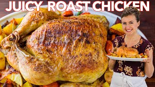 Juicy ROAST CHICKEN RECIPE  How To Cook a Whole Chicken [upl. by Odranoel]