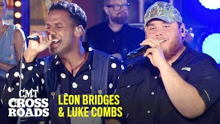 Leon Bridges amp Luke Combs Perform “Beyond”  CMT Crossroads [upl. by Nnyled]