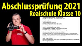 Abschlussprüfung Mathematik 2021  Realschule Klasse 10  Ablauf und Themen [upl. by Aneen102]