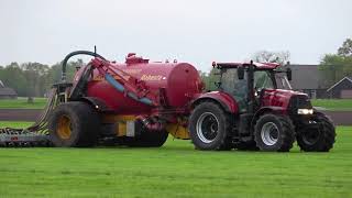 Grasland bemesten met CaseIH Puma 165 en Schuitemaker Robusta Trekkerweb [upl. by Calysta133]