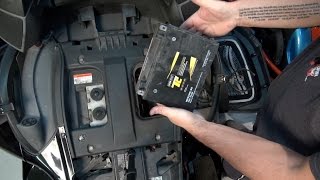 RT CanAm Spyder Changing Battery  201012  Spyder TV [upl. by Mayyahk]