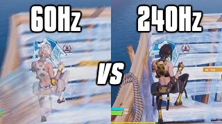 Testing 60Hz vs 144Hz vs 240Hz On Fortnite  Refresh Rate Comparison [upl. by Wanfried503]