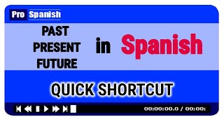 PRESENT PAST amp FUTURE in SPANISH  Quick and easy short cut [upl. by Thamora553]