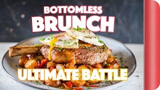 THE ULTIMATE BOTTOMLESS BRUNCH BATTLE  Sorted Food [upl. by Annauqaj]