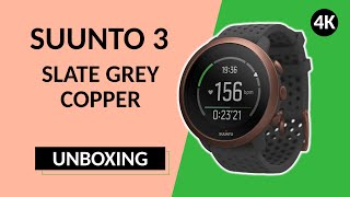 Suunto 3 Slate Grey Copper Unboxing 4K SS050415000 [upl. by Aynnat197]