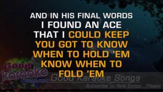 The Gambler  Kenny Rogers Lyrics Karaoke  goodkaraokesongscom [upl. by Rimas]