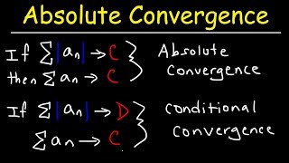 Absolute Convergence Conditional Convergence and Divergence [upl. by Ahseid]