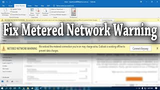 How to Fix Outlook Showing Metered Network Warning [upl. by Ezarra]