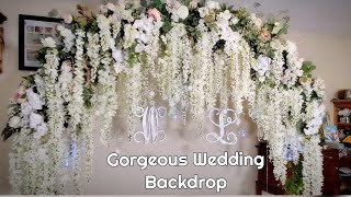 DIY 10 ft Wedding Floral DecorPhoto Backdrop [upl. by Stevenson]