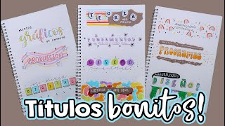 TÍTULOS BONITOS aesthetic SIN LETTERING ✄ Barbs Arenas Art [upl. by Allemat]